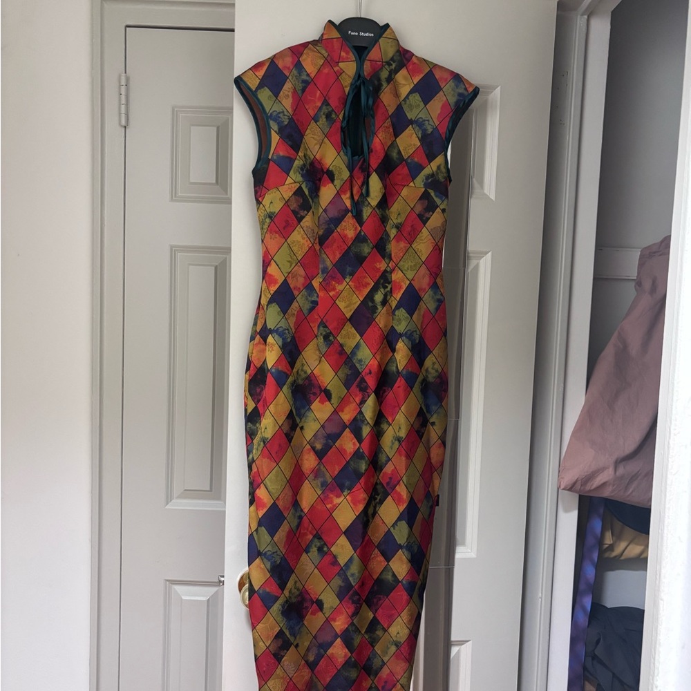 Colorful Geometric Pattern Dress